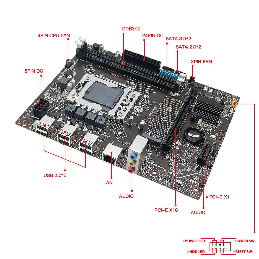 Buy Machinist X79 Lga 1356 Motherboard With Intel Xeon E5 2440 Cpu 8gb 2pcs 4gb Ddr3 Ram Online